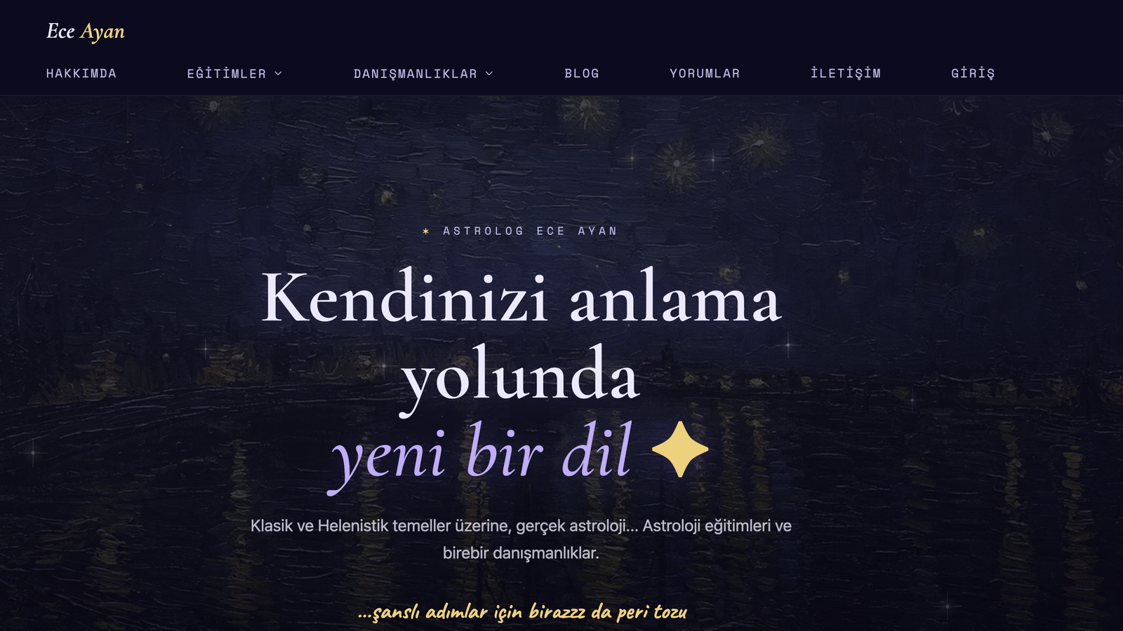 Ece Ayan web sitesi – Webito referansı